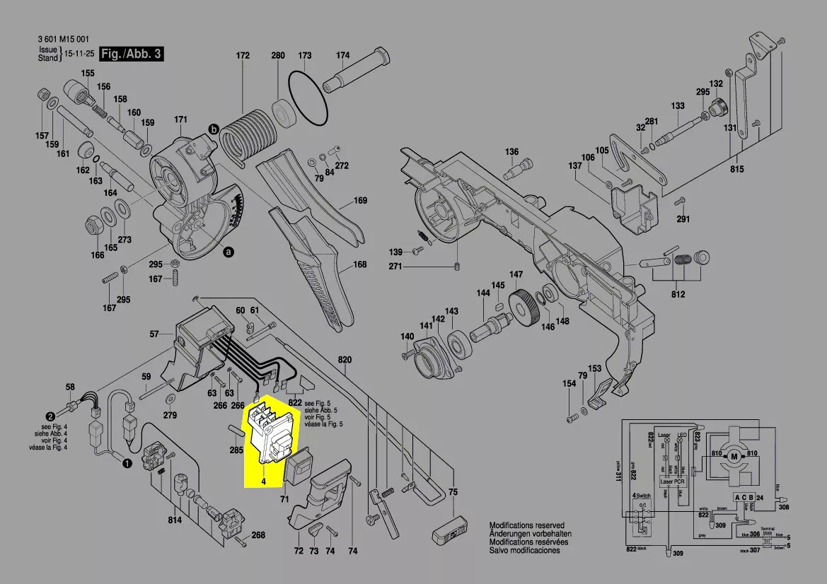 Interrupteur réf. 1 619 PA4 309 Bosch